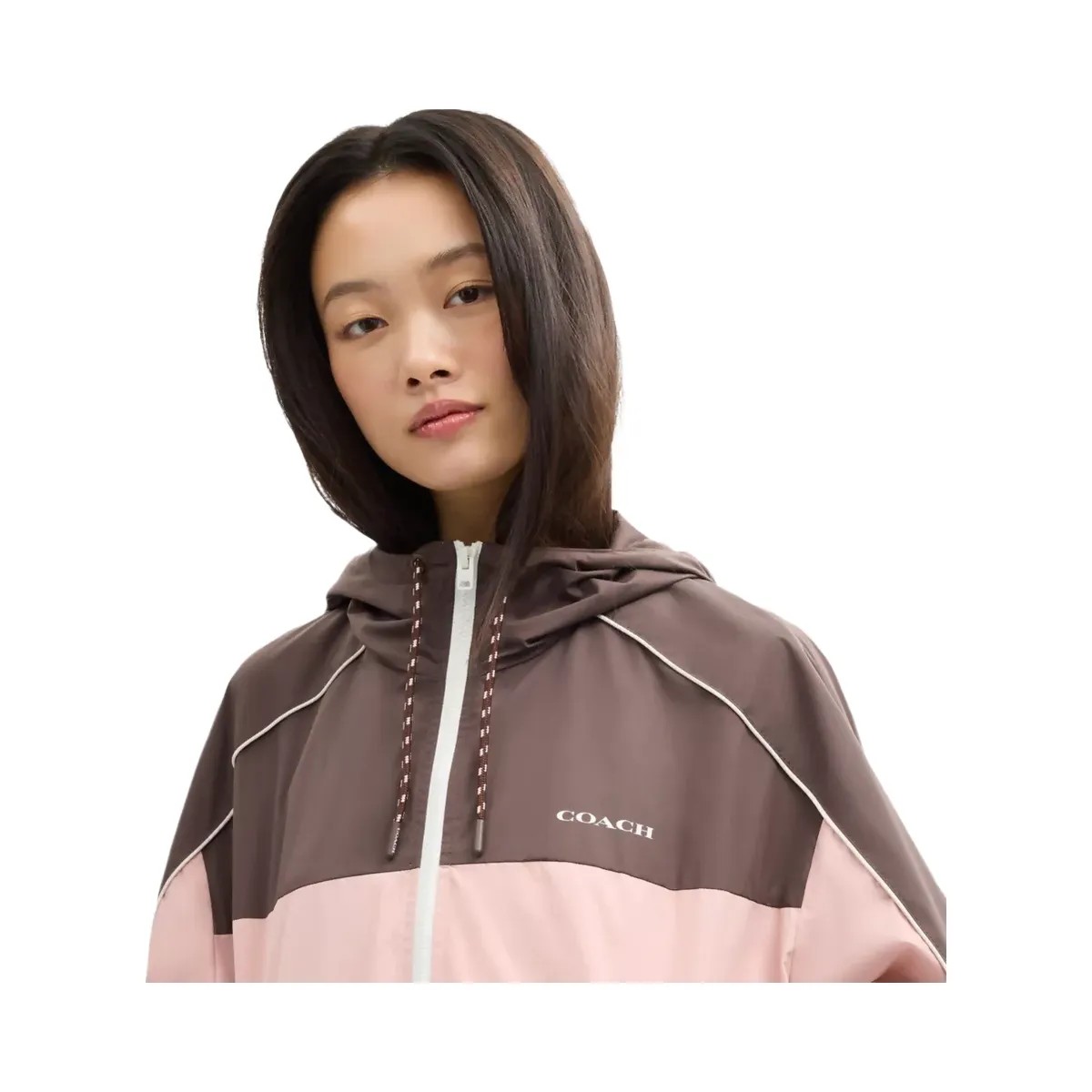 Coach Hooded Windbreaker in Chestnut Soft Pink - HypeFly India View 4