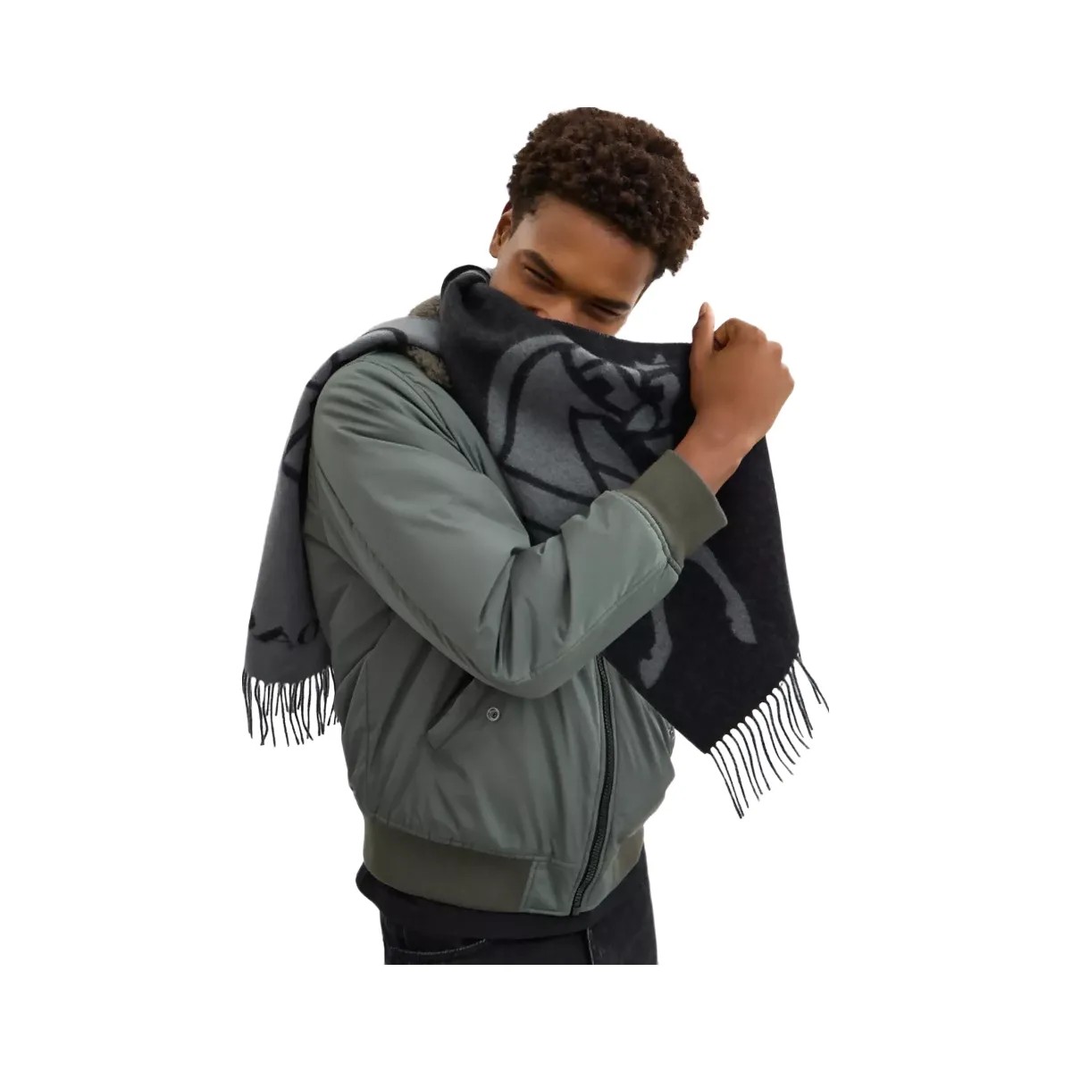 Coach Horse And Carriage Cashmere Muffler in Black - HypeFly India View 3