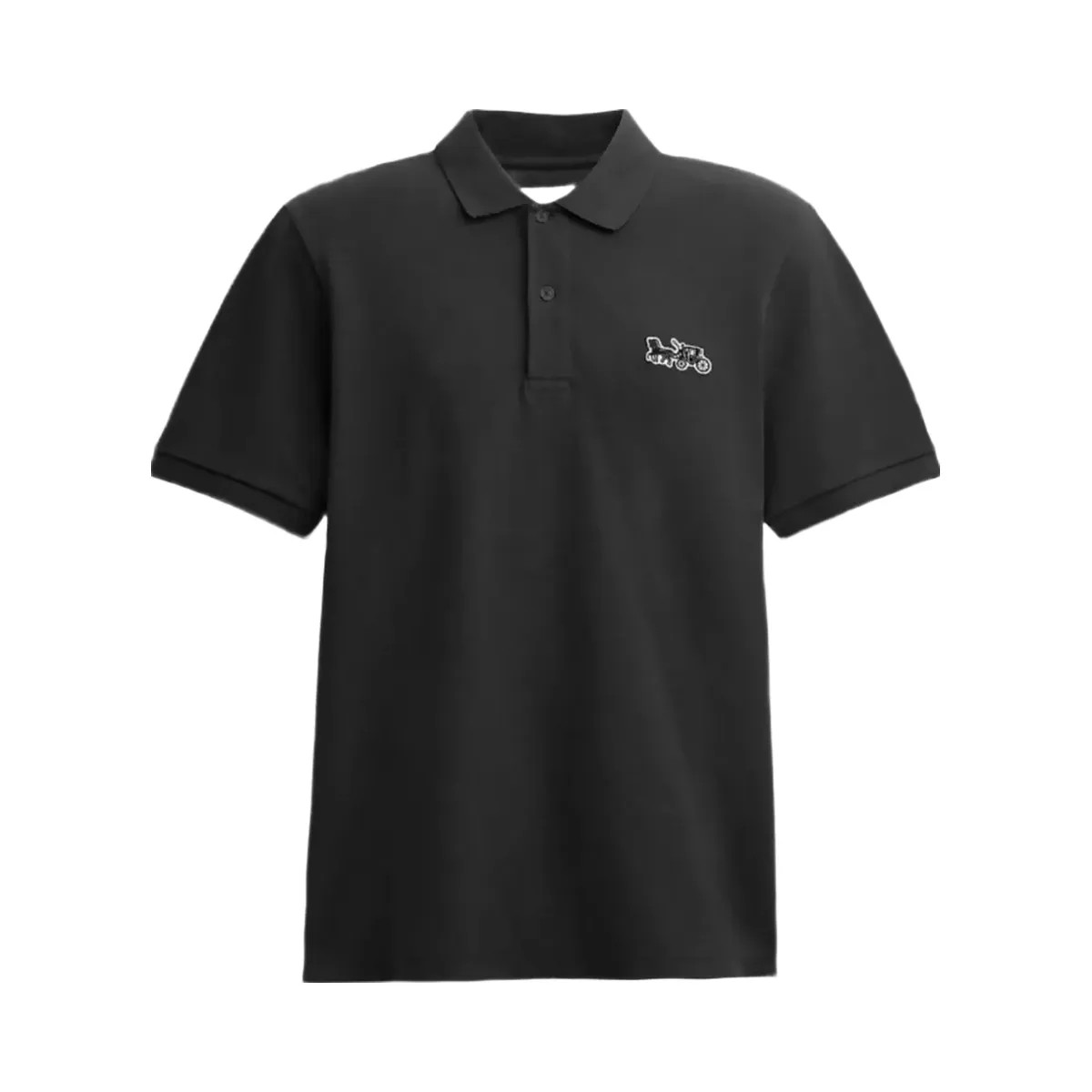 Coach Horse And Carriage Classic Polo In Organic Cotton in Black - HypeFly India View 1