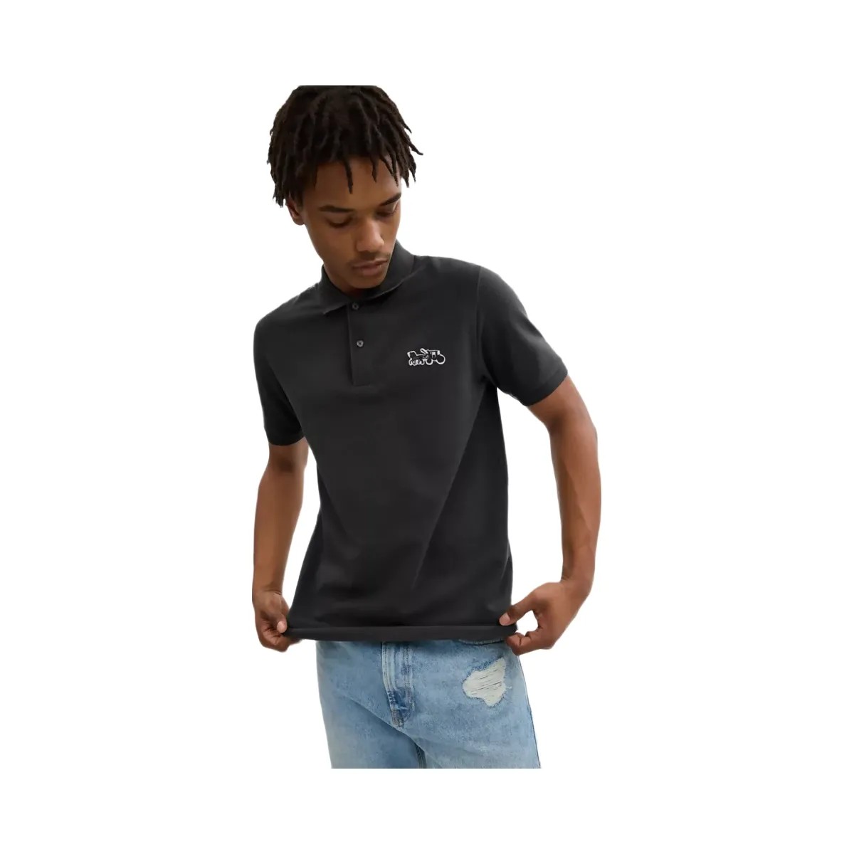 Coach Horse And Carriage Classic Polo In Organic Cotton in Black - HypeFly India View 2
