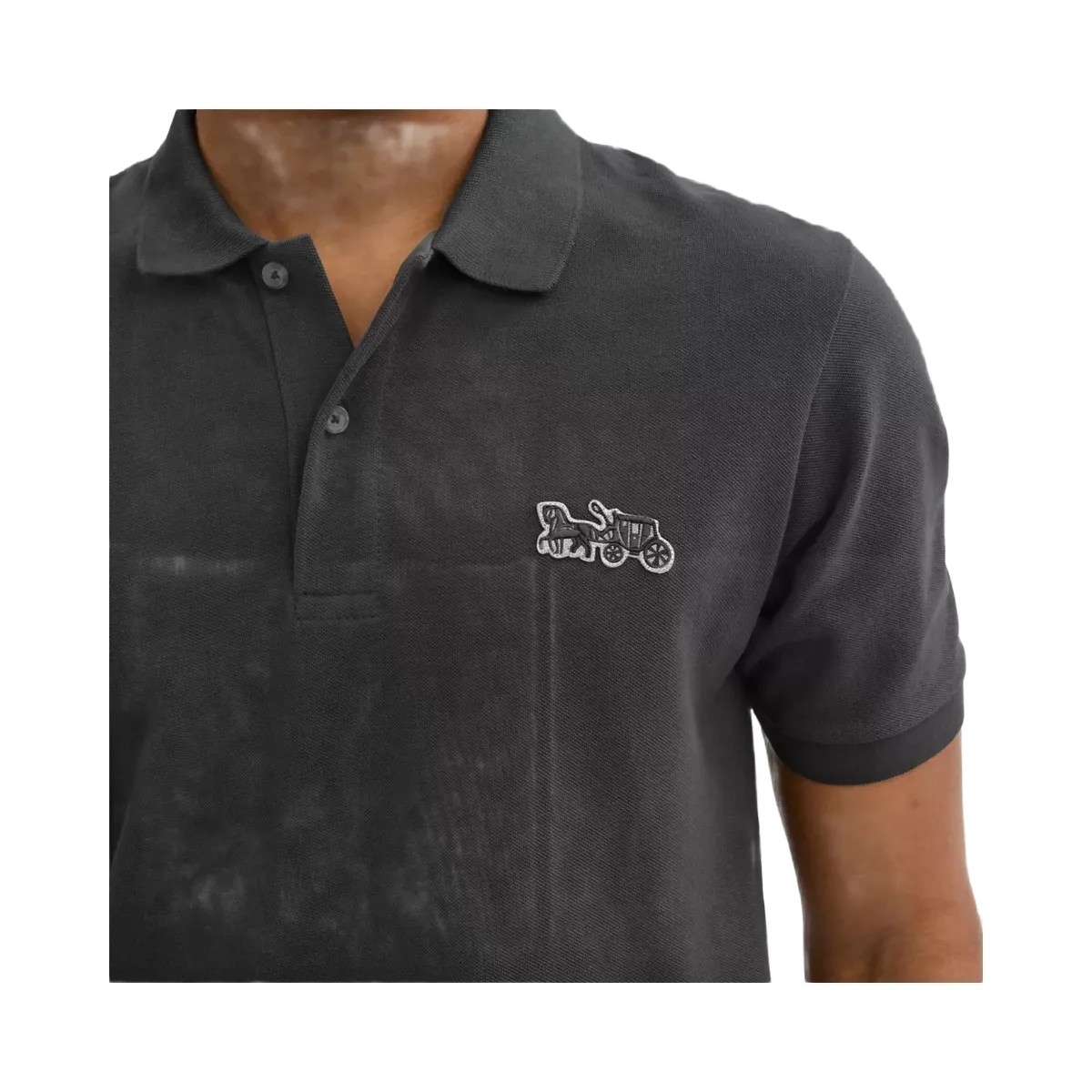 Coach Horse And Carriage Classic Polo In Organic Cotton in Black - HypeFly India View 4