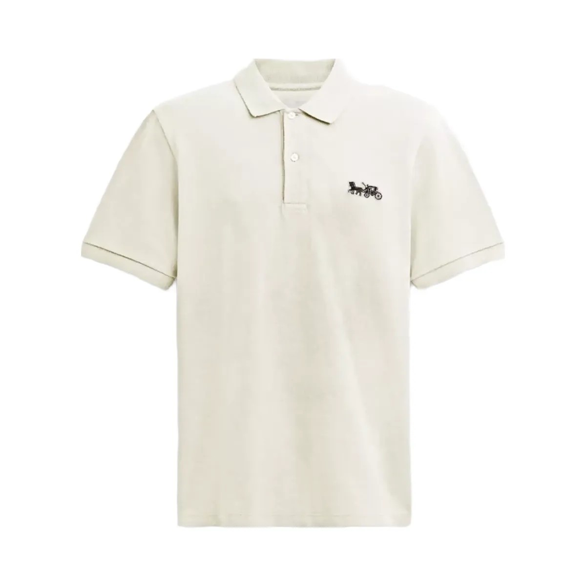 Coach Horse And Carriage Classic Polo In Organic Cotton in White - HypeFly India View 1