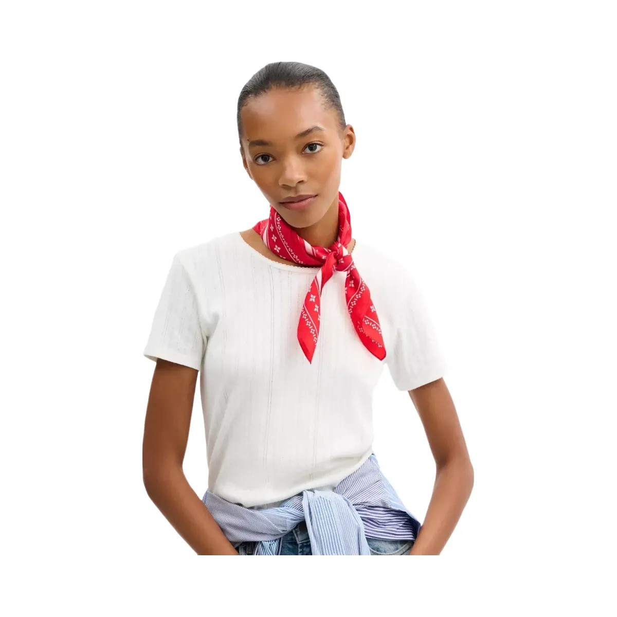 Coach Horse And Carriage Dot Print Silk Bandana in Flame Scarlet - HypeFly India View 2