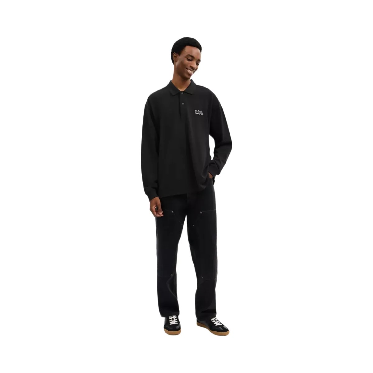 Coach Horse And Carriage Long Sleeve Polo in Black - HypeFly India View 2