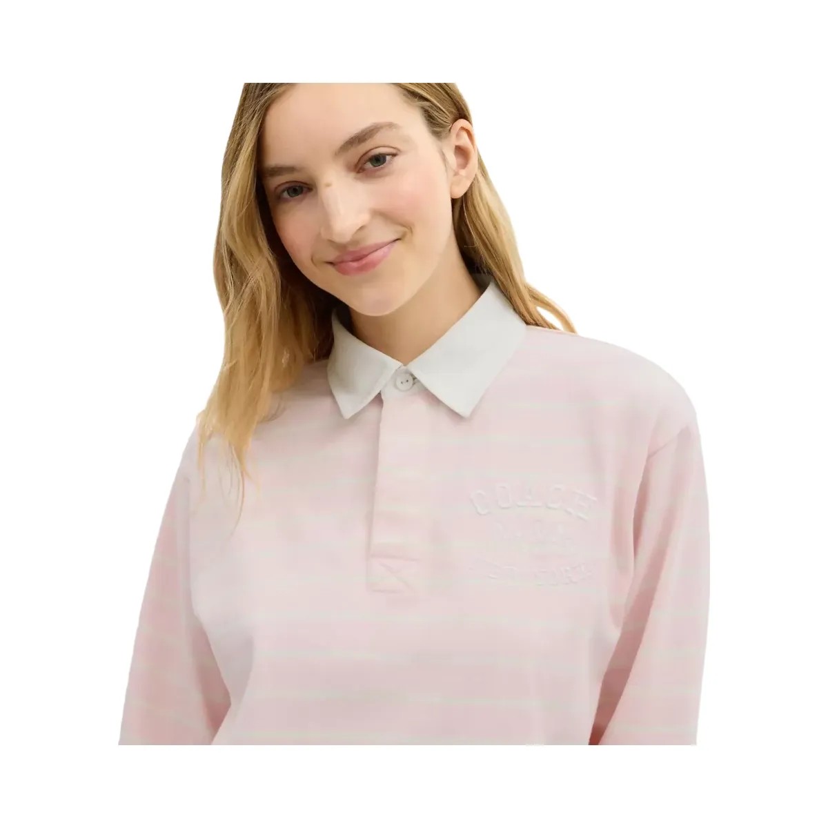 Coach Horse And Carriage Striped Rugby Polo In Organic Cotton in Pink - HypeFly India View 4