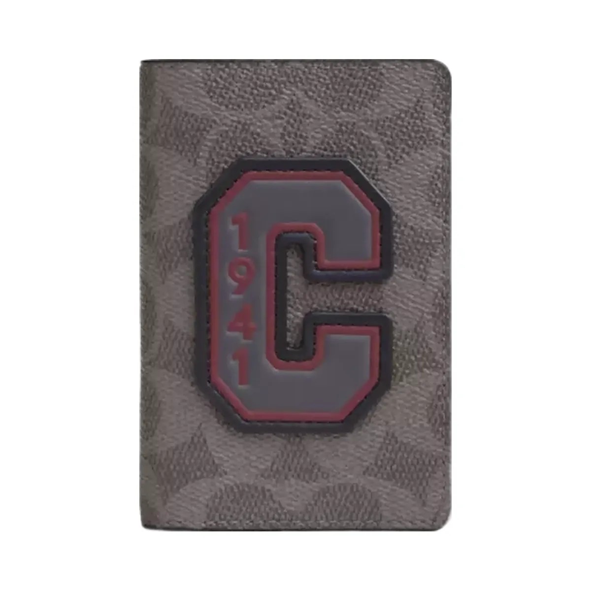 Coach Id Card Wallet In Signature Canvas With Patches in Grey Multi. - HypeFly India View 1
