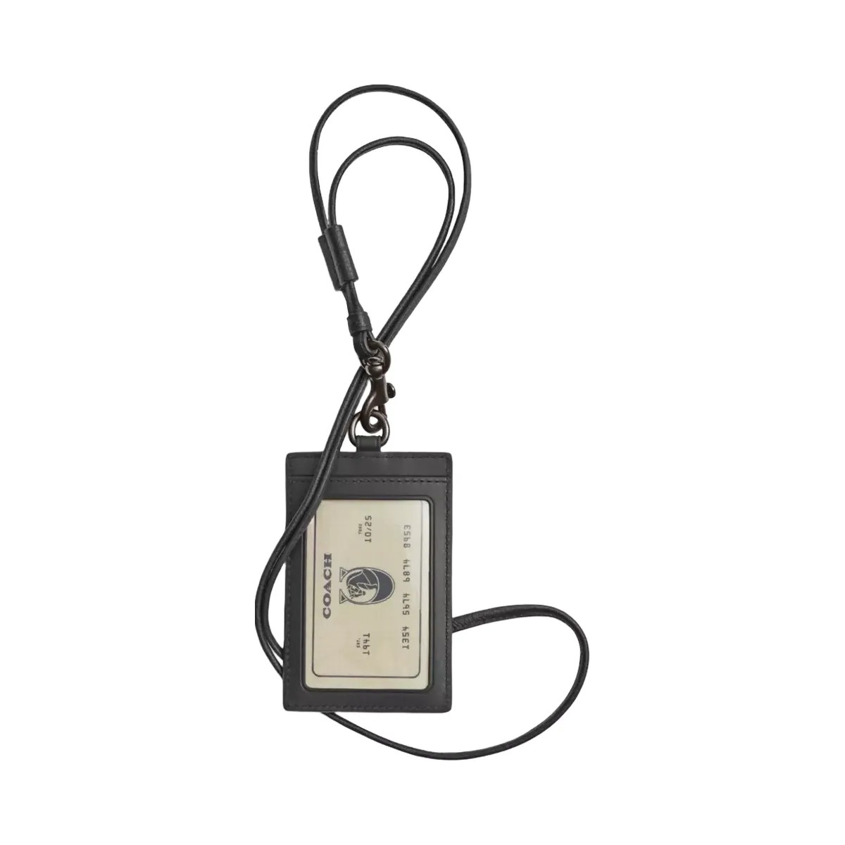 Coach Id Lanyard In Signature Canvas in Charcoal - HypeFly India View 2