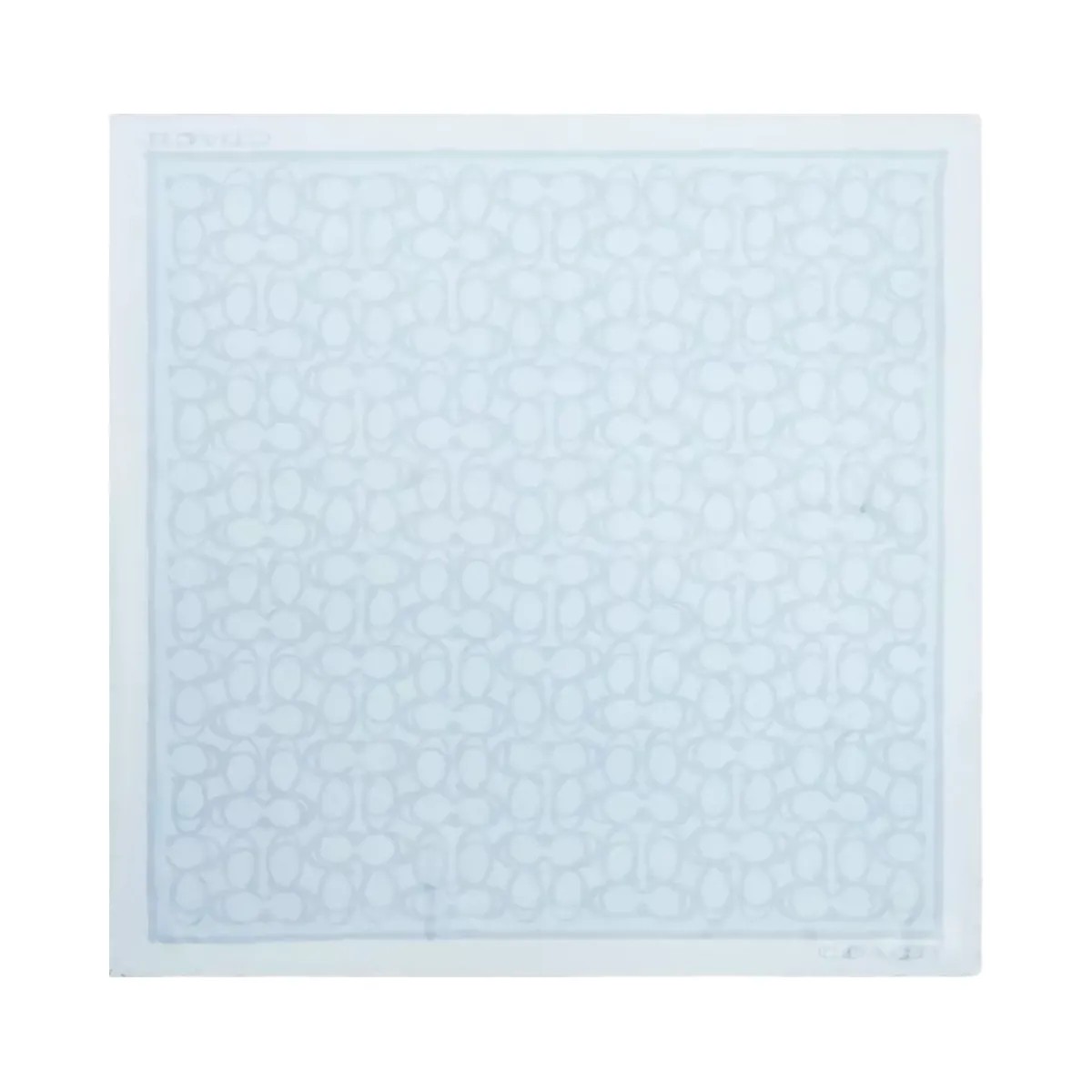 Coach Jumbo Signature Silk Square Scarf in Light Blue - HypeFly India View 1