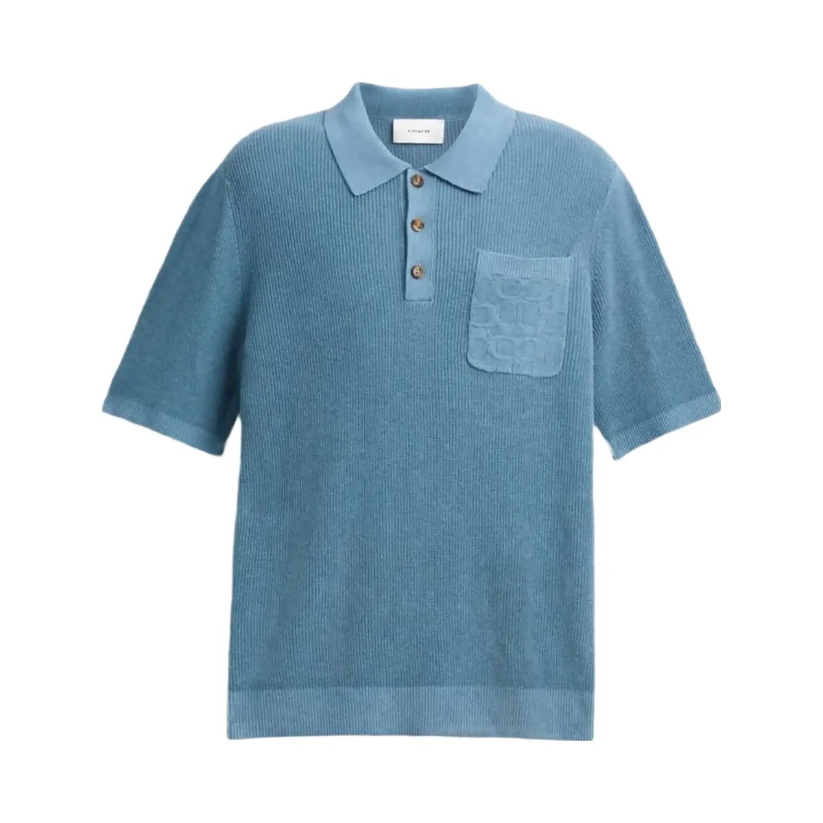 Coach Knit Polo Washed Blue - HypeFly India View 1