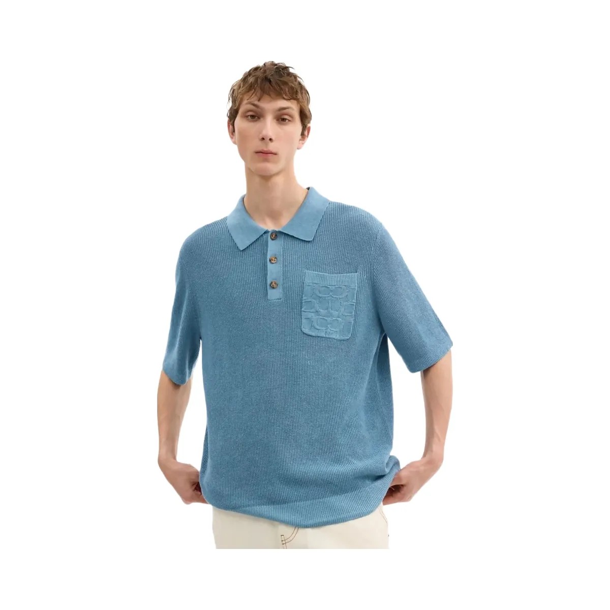 Coach Knit Polo Washed Blue - HypeFly India View 2