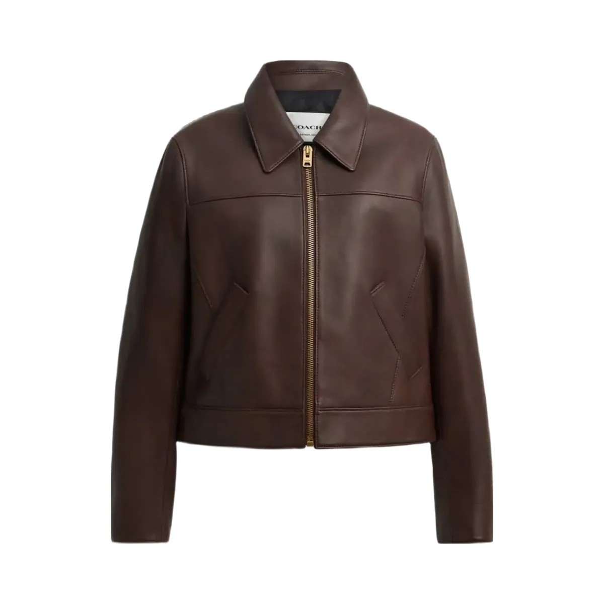 Coach Leather Jacket Maple - HypeFly India View 1