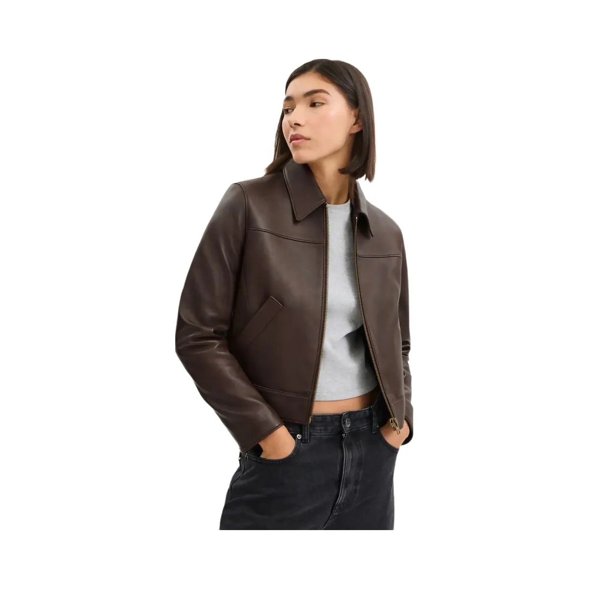 Coach Leather Jacket Maple - HypeFly India View 2