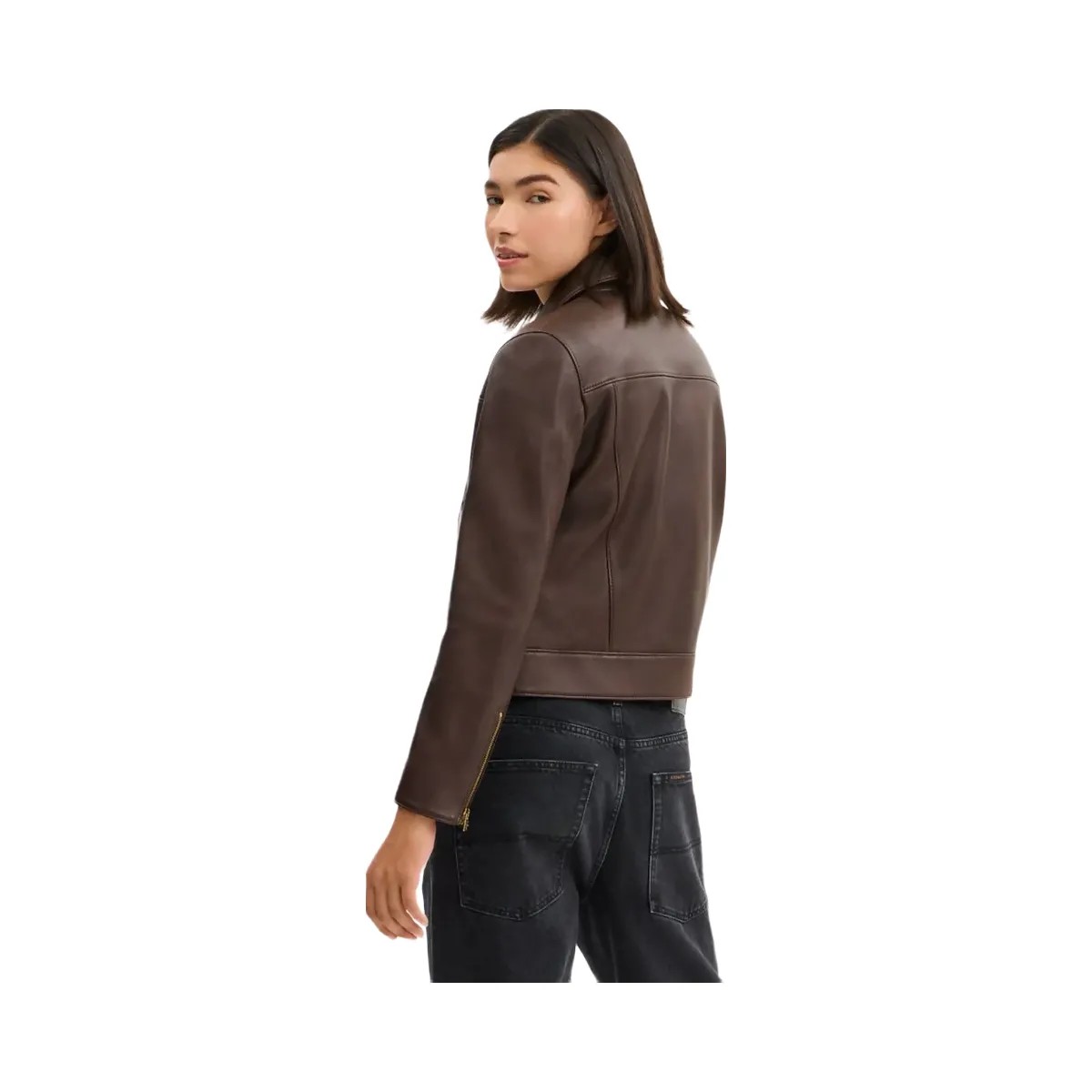 Coach Leather Jacket Maple - HypeFly India View 3