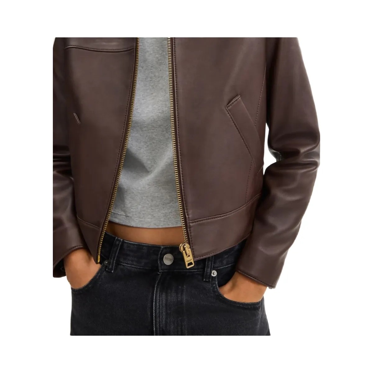 Coach Leather Jacket Maple - HypeFly India View 4