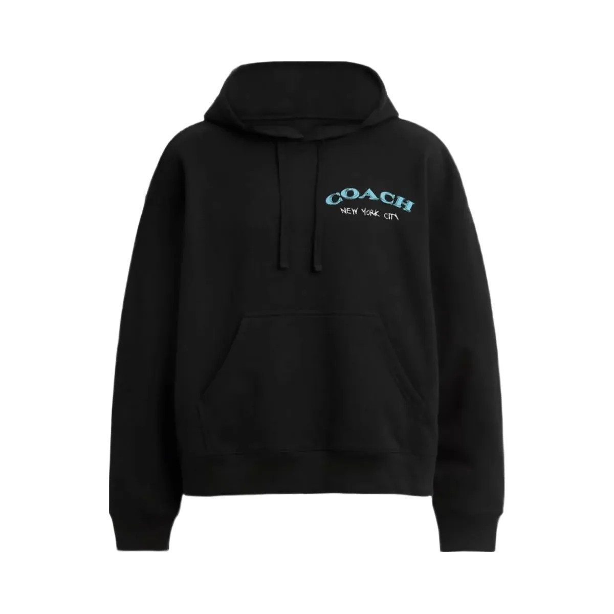 Coach Leatherware Collage Relaxed Hoodie Black - HypeFly India View 1