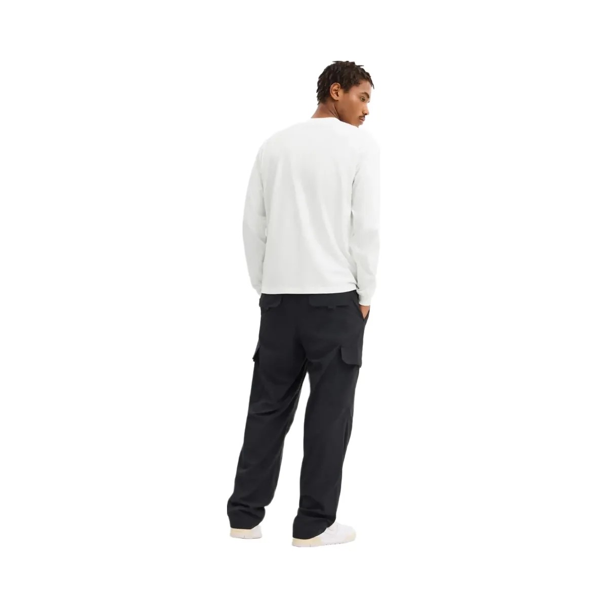Coach Leatherware Collage Relaxed Long Sleeve T Shirt In Organic Cotton White - HypeFly India View 3