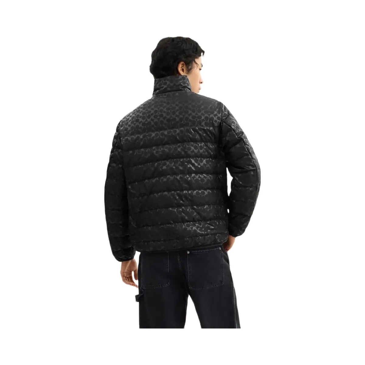 Coach Lightweight Down Jacket In Recycled Polyester Black - HypeFly India View 3