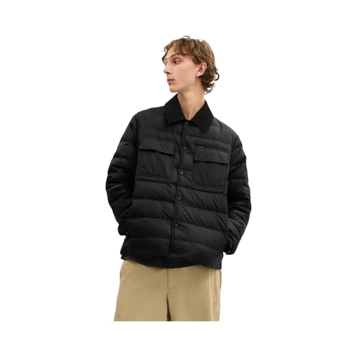 Coach Lightweight Shirt Down Jacket In Recycled Polyester Black - HypeFly India View 2