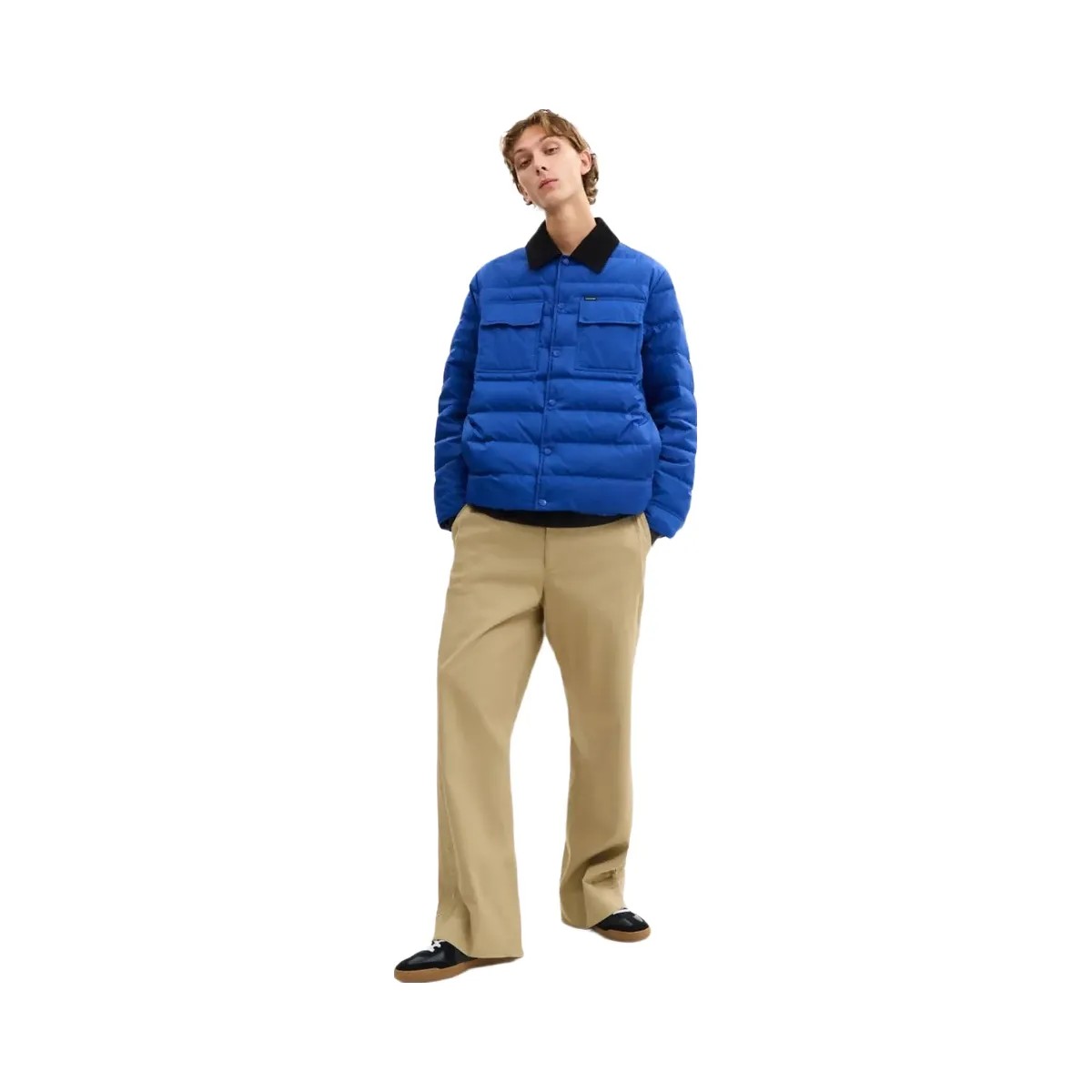 Coach Lightweight Shirt Down Jacket In Recycled Polyester Blue - HypeFly India View 2
