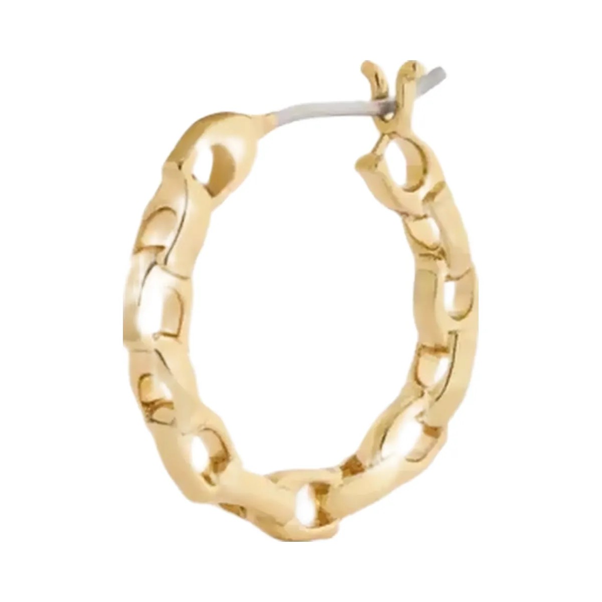 Coach Linked C Small Hoop Earrings in Gold - HypeFly India View 1