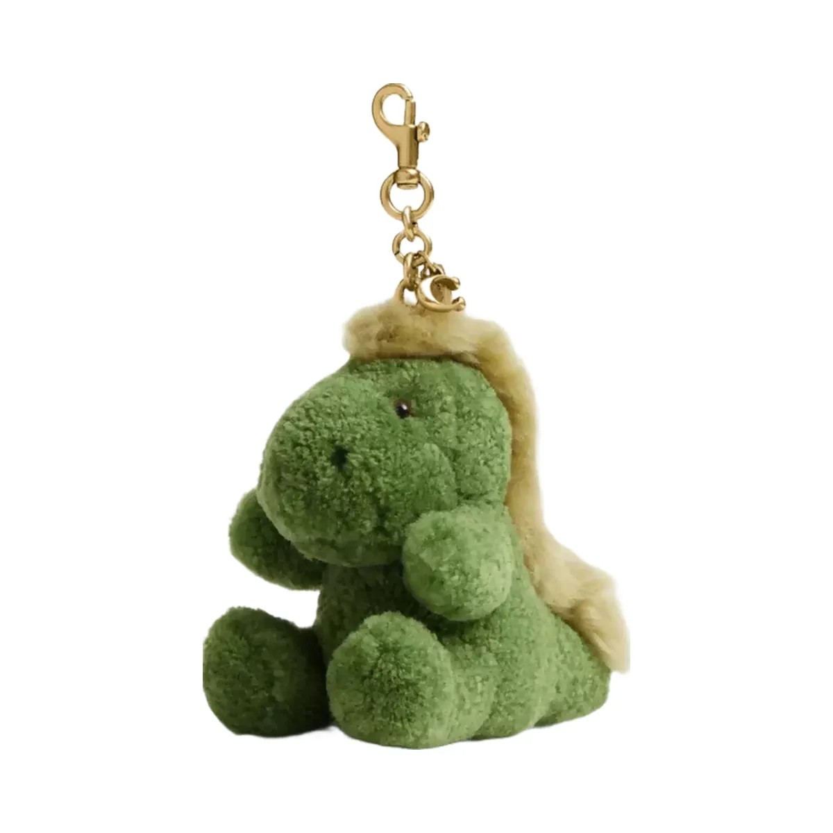 Coach Little Rexy Bag Charm In Shearling in Brass Multi - HypeFly India View 1