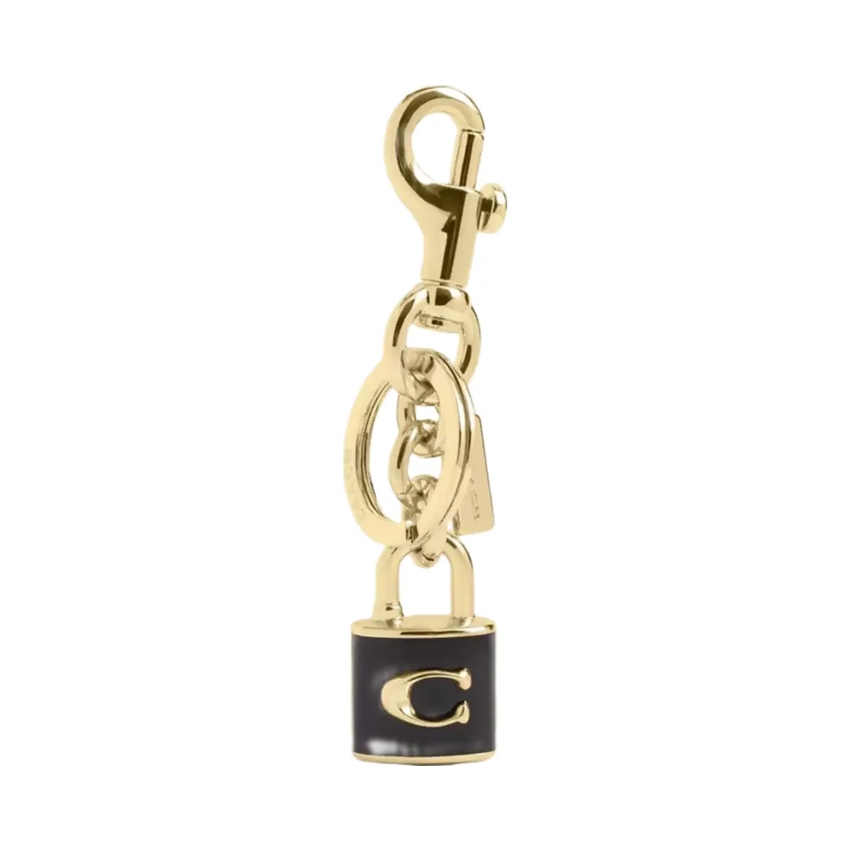 Coach Lock Bag Charm in Gold Black - HypeFly India View 1