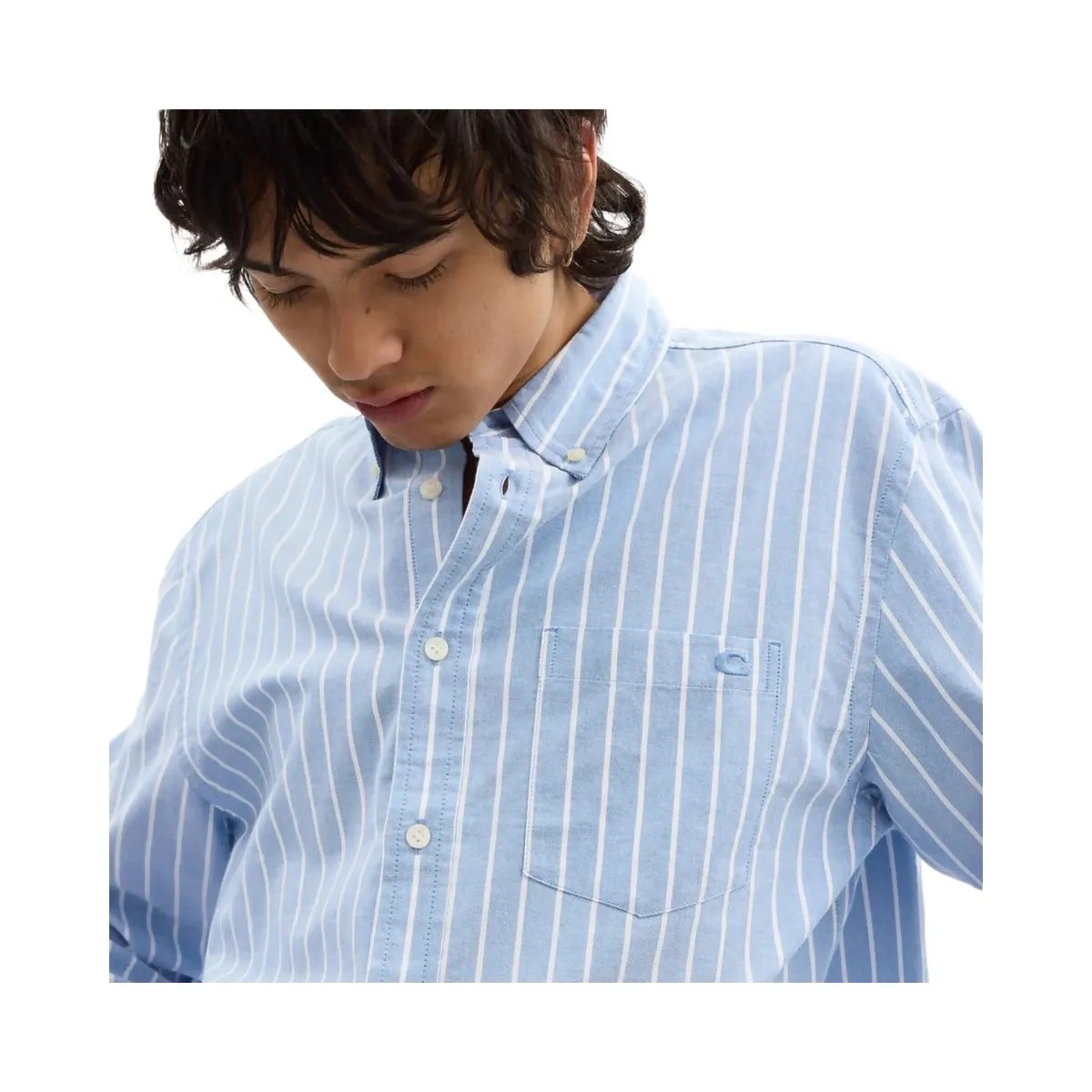 Coach Long Sleeve Button Down Shirt Blue Multi - HypeFly India View 4