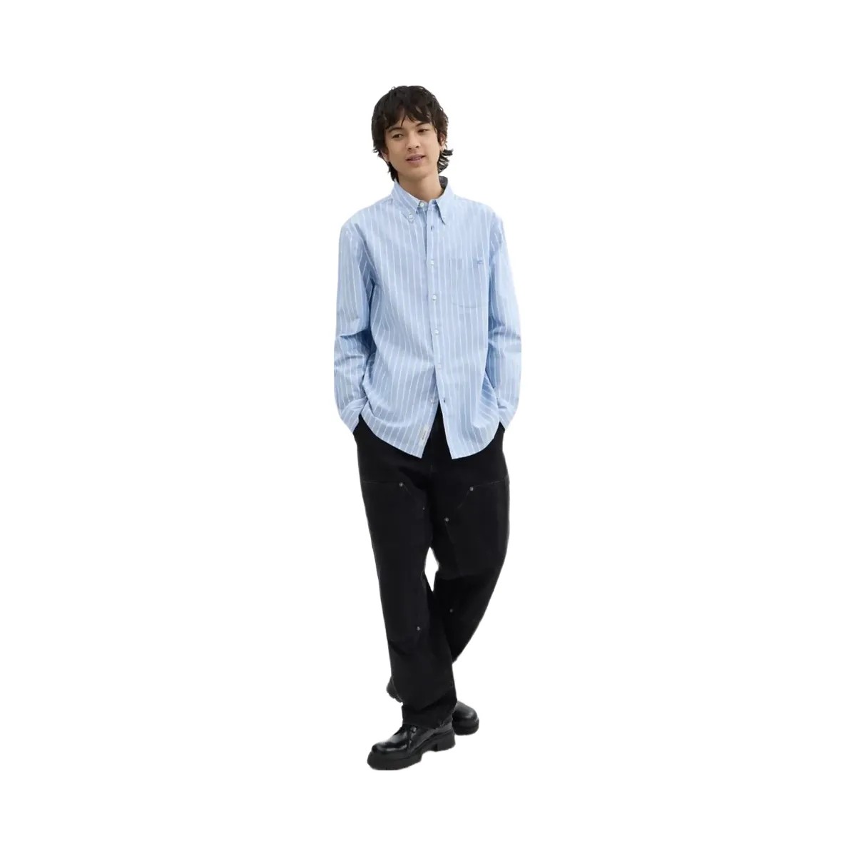 Coach Long Sleeve Button Down Shirt Winter Blue - HypeFly India View 2