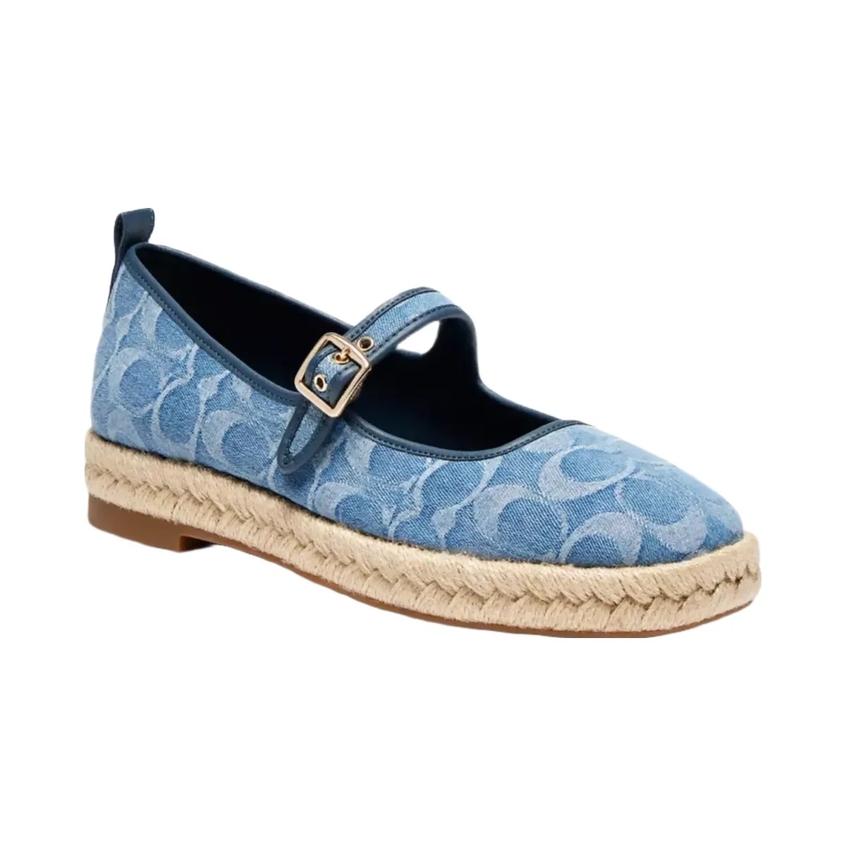 Coach Mary Jane Espadrille In Signature Denim in Indigo - HypeFly India View 1