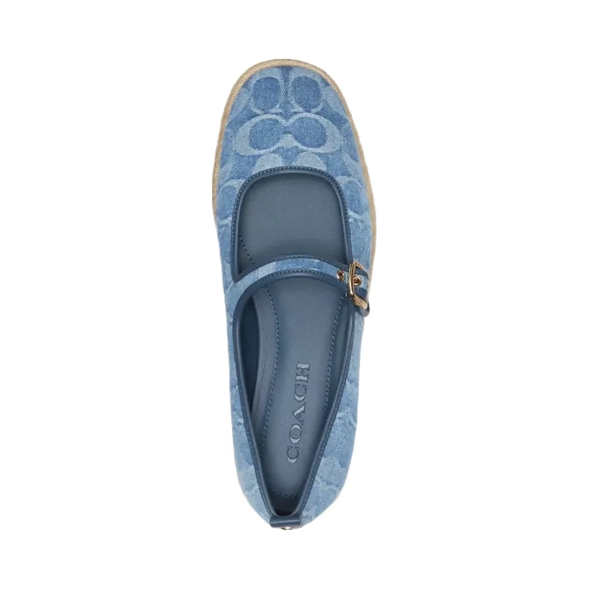 Coach Mary Jane Espadrille In Signature Denim in Indigo - HypeFly India View 3