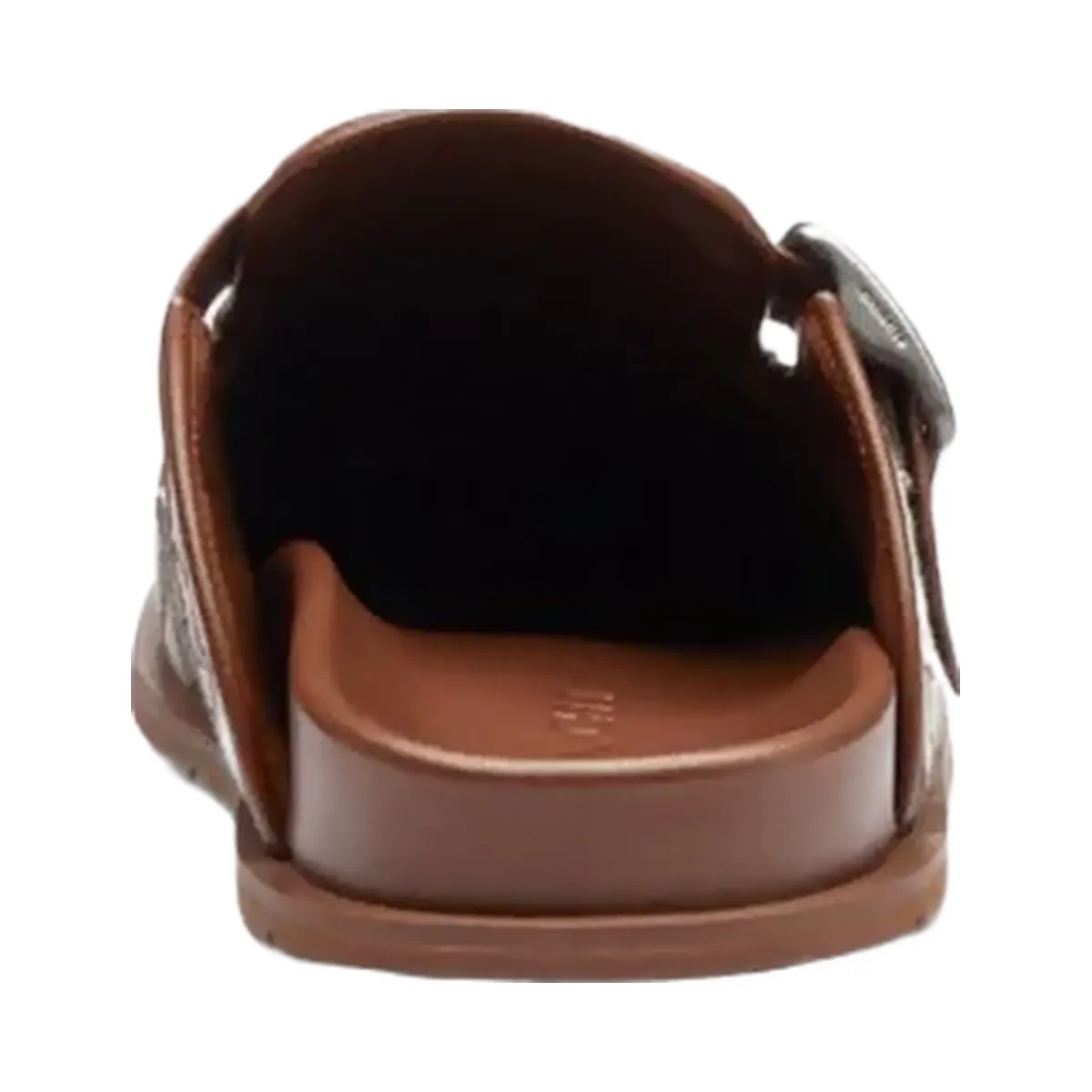 Coach Men's Buckle Clog In Signature Jacquard Oak Vintage Brown - HypeFly India View 4