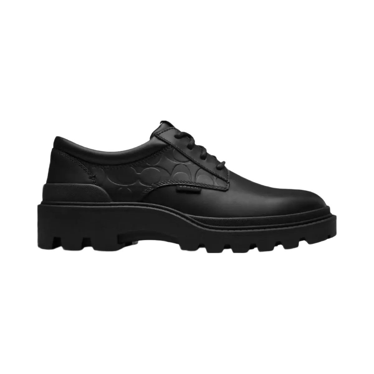 Coach Men's Cameron Derby In Signature Leather Black - HypeFly India View 1