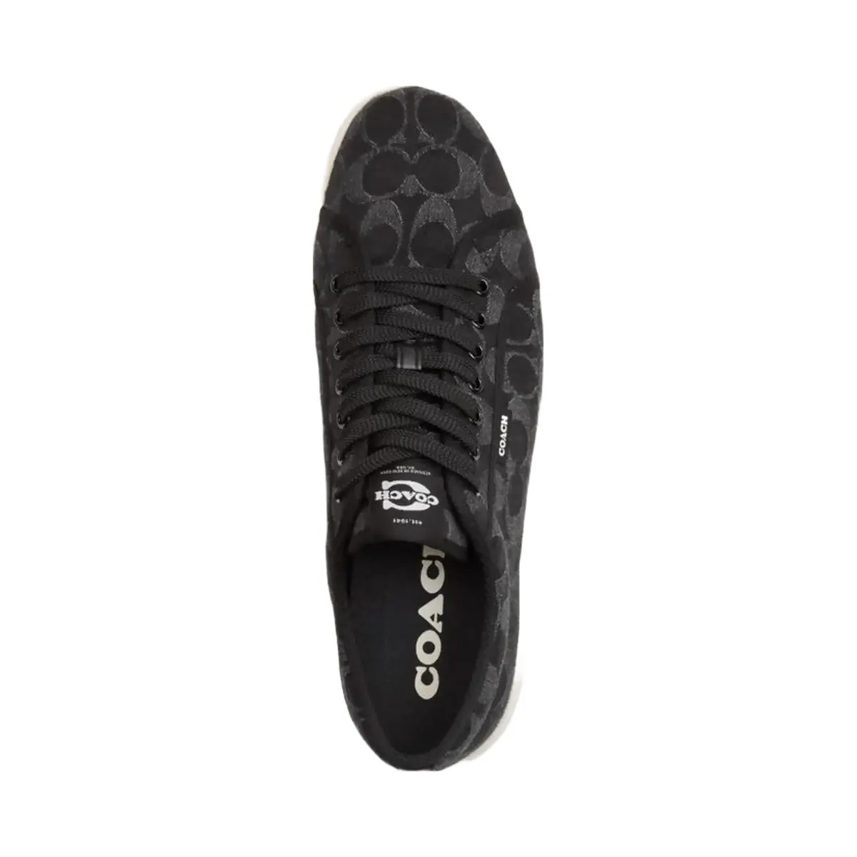Coach Men's Canvas Sneaker In Signature Denim Black - HypeFly India View 3