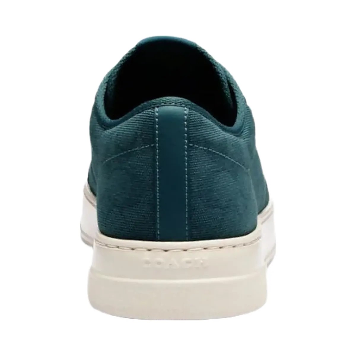Coach Men's Canvas Sneaker In Signature Jacquard Dark Teal Chalk - HypeFly India View 4