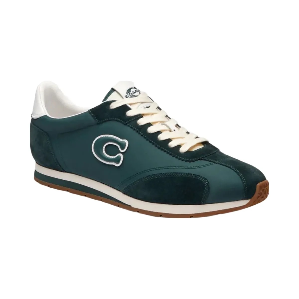 Coach Men's Flat Sneaker Teal Optic White - HypeFly India View 2