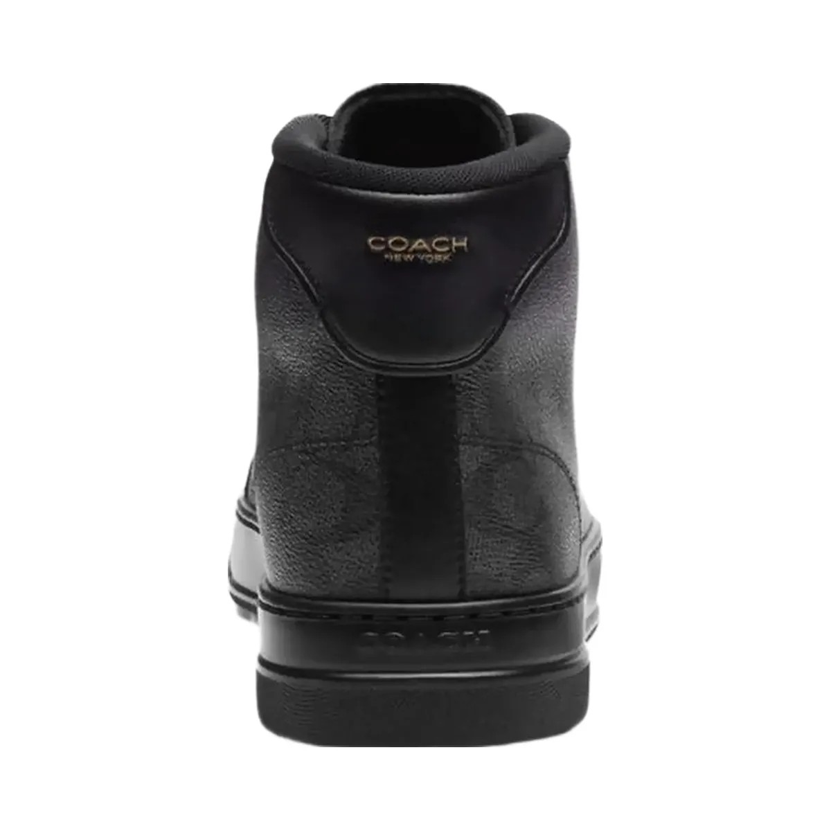 Coach Men's High Line High Top Sneaker In Signature Canvas Graphite Black - HypeFly India View 4