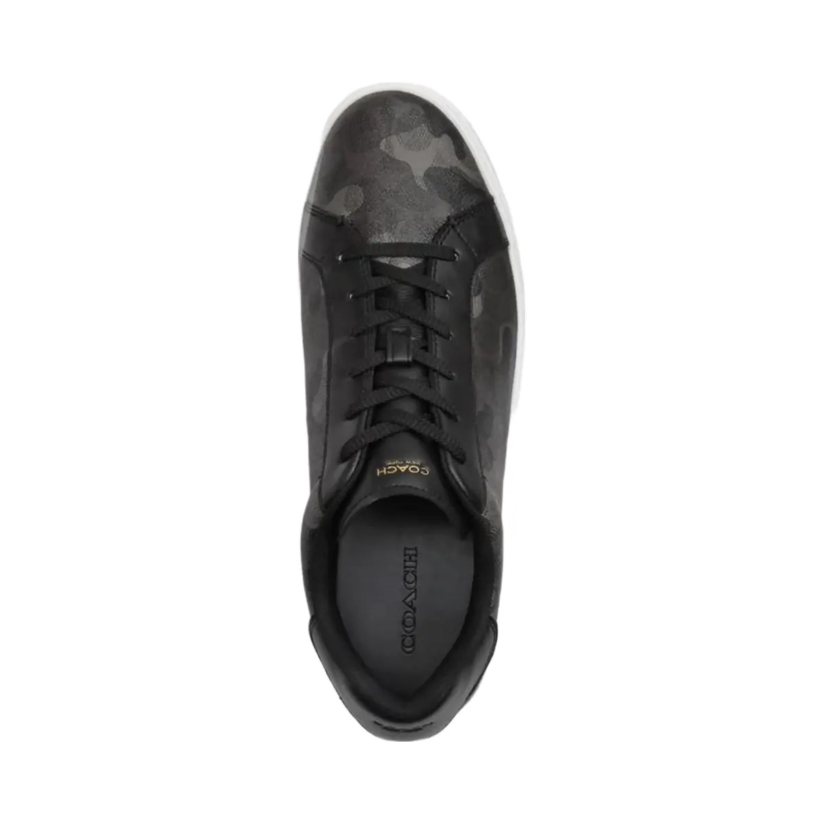 Coach Men's High Line Sneaker In Signature Camo Print Camo Black - HypeFly India View 3