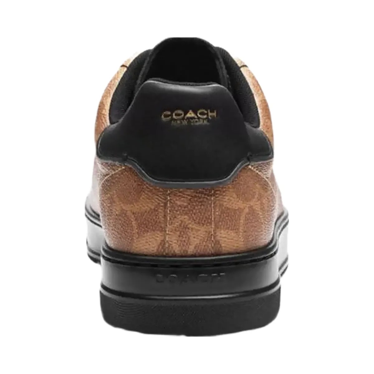 Coach Men's High Line Sneaker In Signature Canvas Khaki Black - HypeFly India View 4