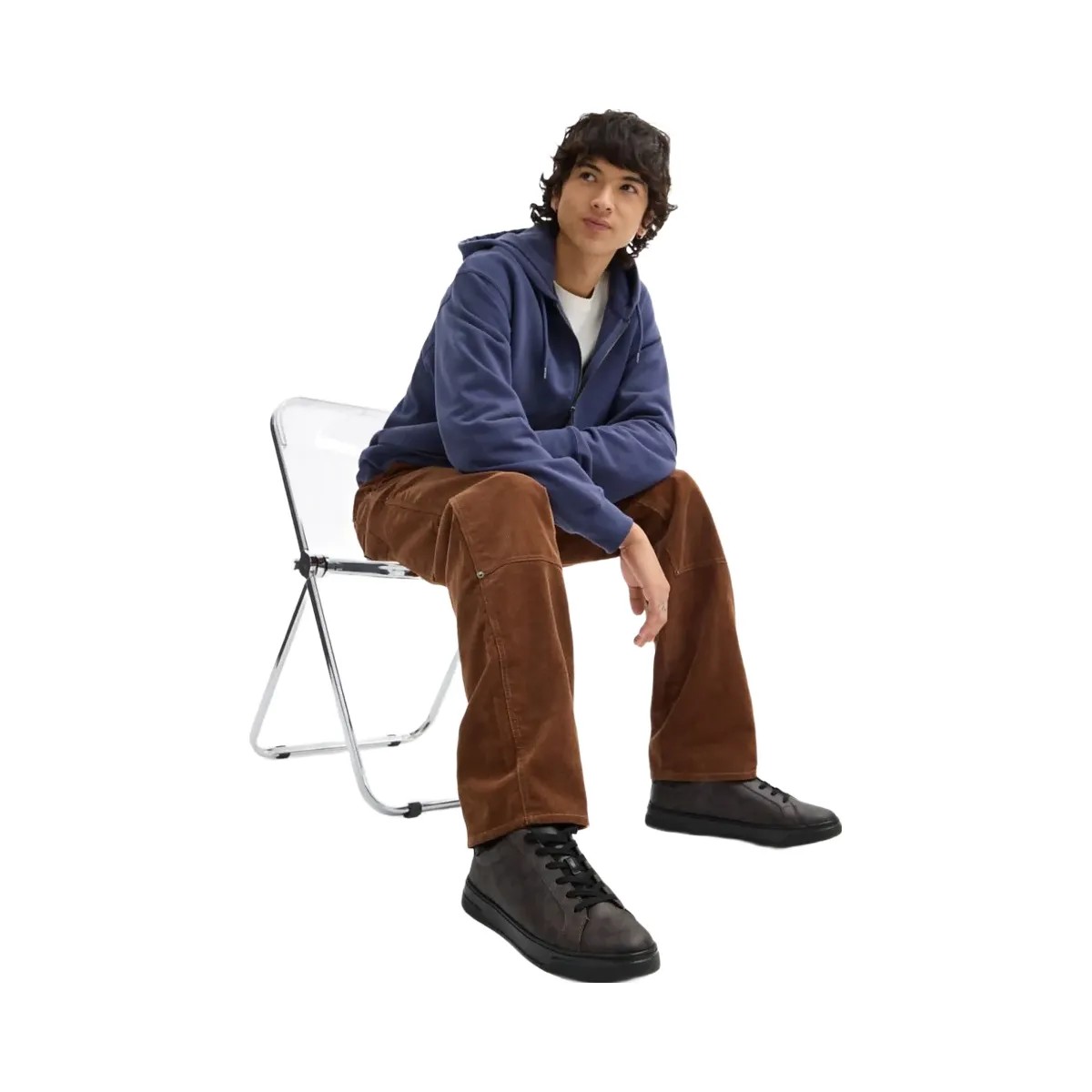 Coach Men's High Line Sneaker In Signature Canvas Walnut & Black - HypeFly India View 6