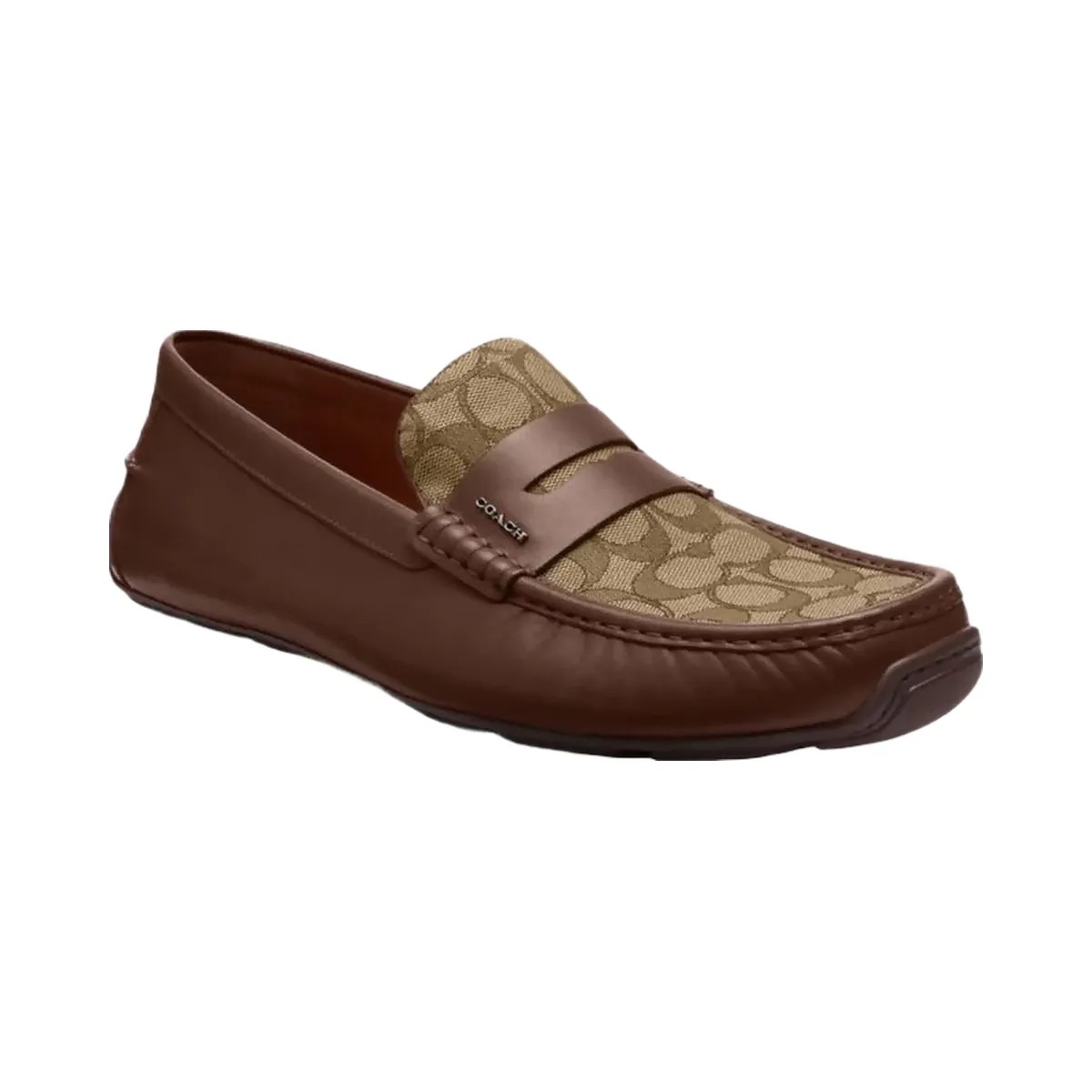 Coach Men's Liam Driver In Signature Jacquard Dark Saddle - HypeFly India View 2