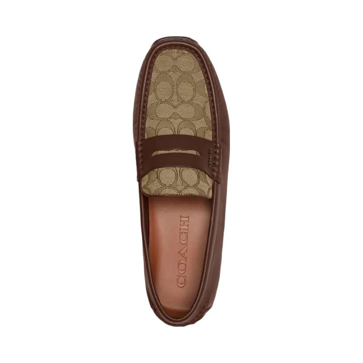 Coach Men's Liam Driver In Signature Jacquard Dark Saddle - HypeFly India View 3