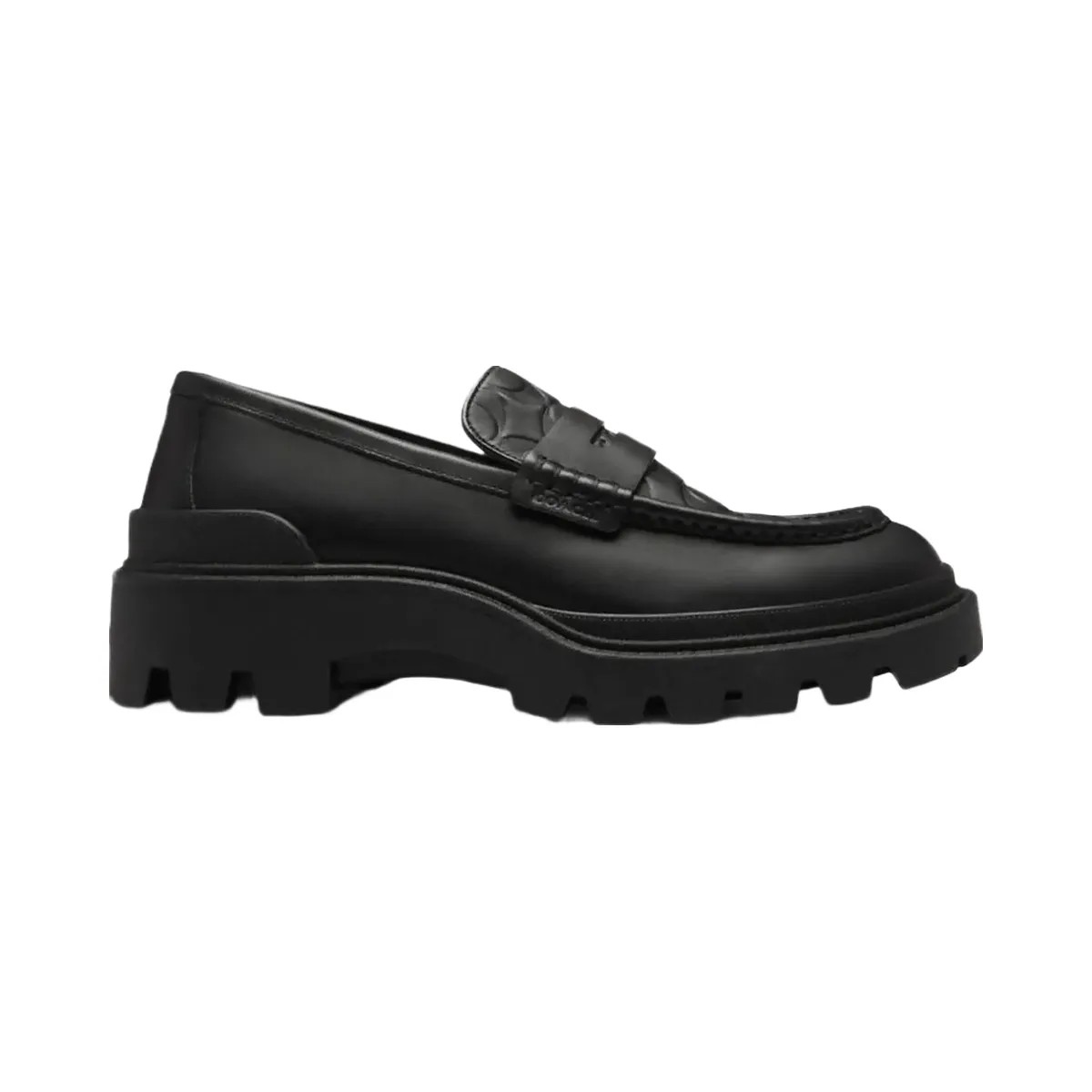 Coach Men's Loafer In Signature Leather Black - HypeFly India View 1