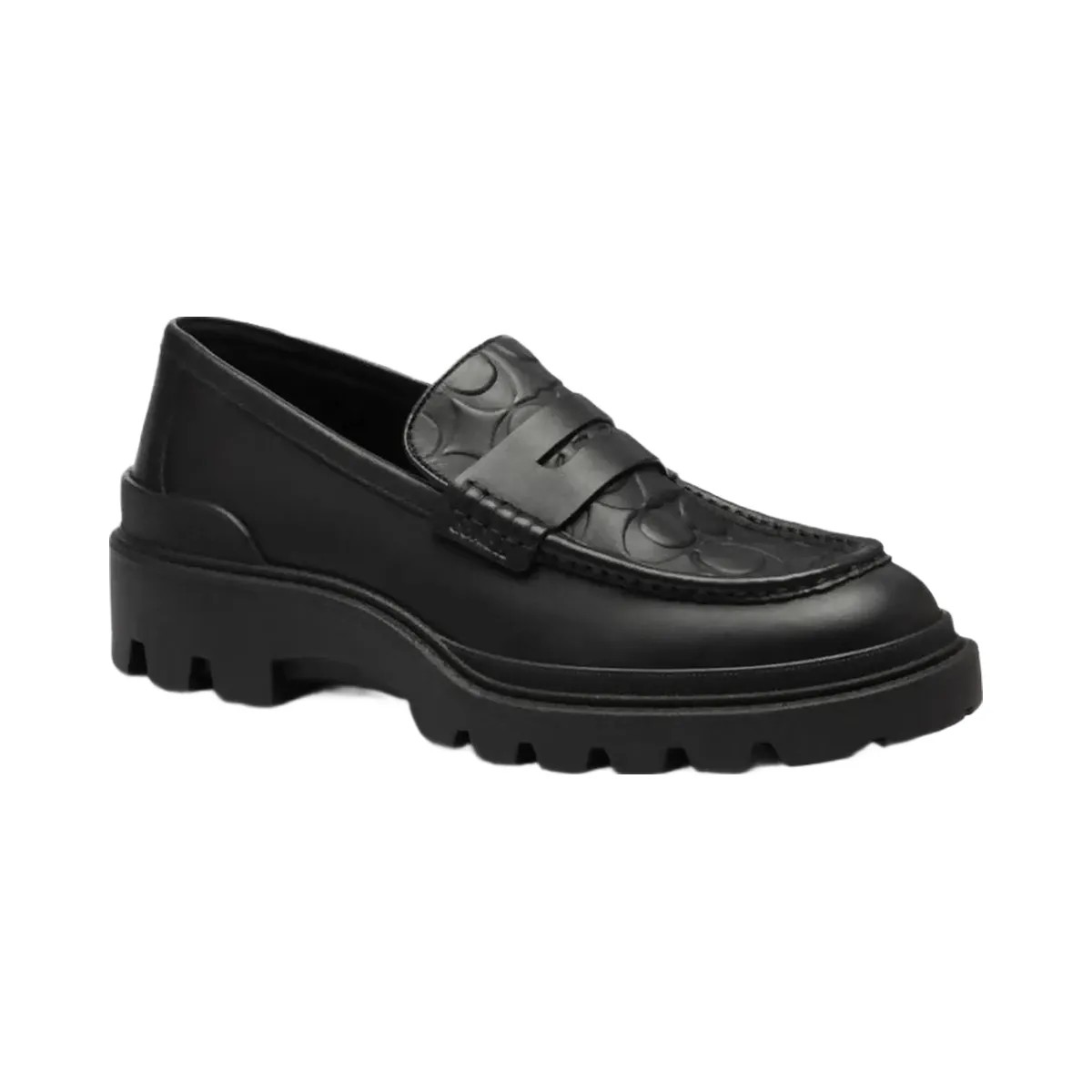 Coach Men's Loafer In Signature Leather Black - HypeFly India View 2