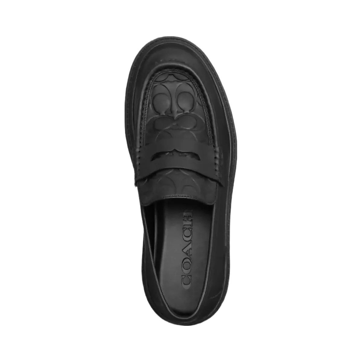 Coach Men's Loafer In Signature Leather Black - HypeFly India View 3