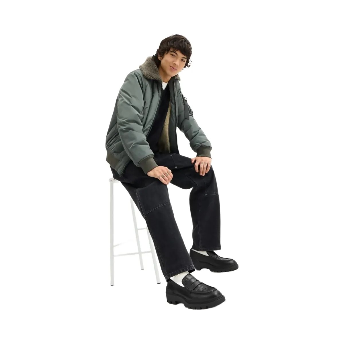 Coach Men's Loafer In Signature Leather Black - HypeFly India View 5