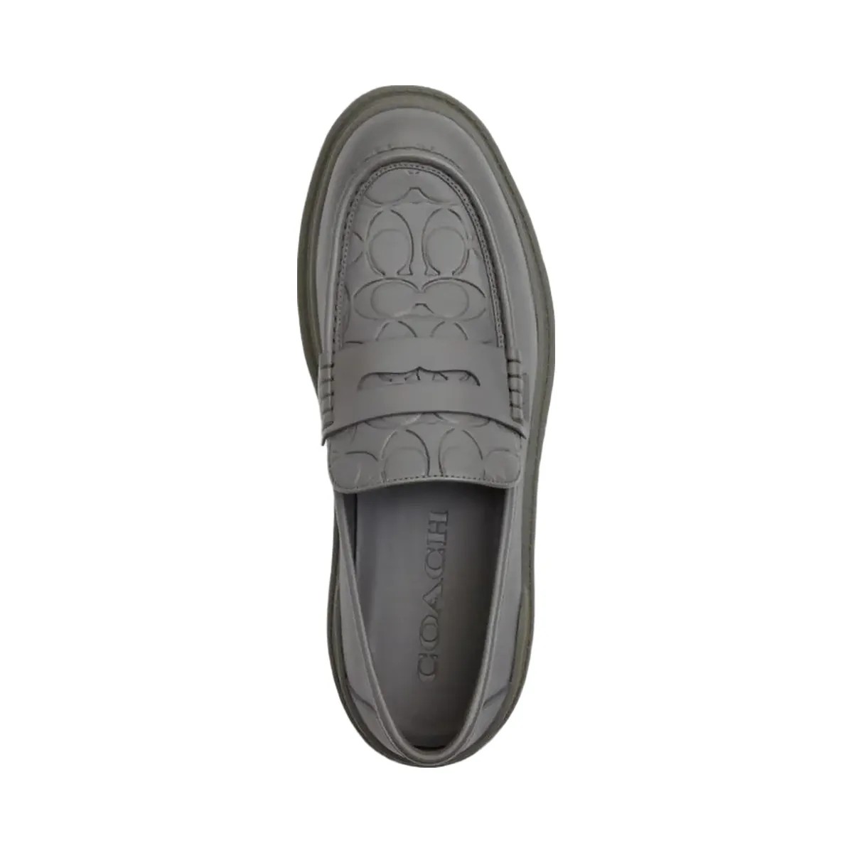 Coach Men's Loafer With Signature Print Charcoal - HypeFly India View 3