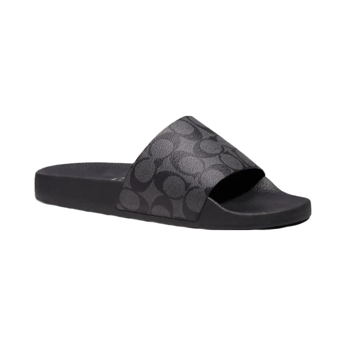 Coach Men's Slide In Signature Canvas Charcoal Black - HypeFly India View 2
