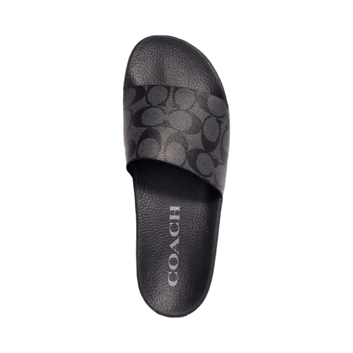 Coach Men's Slide In Signature Canvas Charcoal Black - HypeFly India View 3