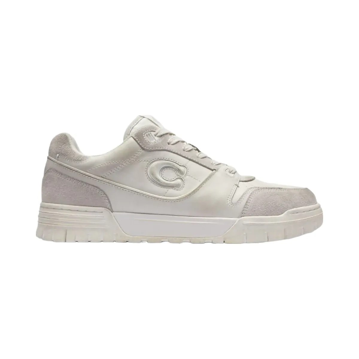 Coach Men's Soho Sneaker In Distressed Leather Glacier White - HypeFly India View 1