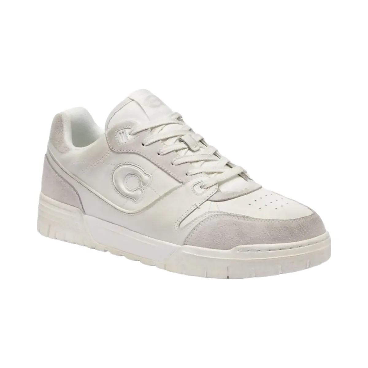 Coach Men's Soho Sneaker In Distressed Leather Glacier White - HypeFly India View 2
